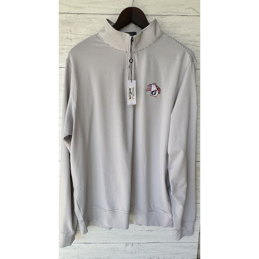 TURTLESON CARTER STRIPE LONG SLEEVE MEN’S LARGE White/Grey STRIPE